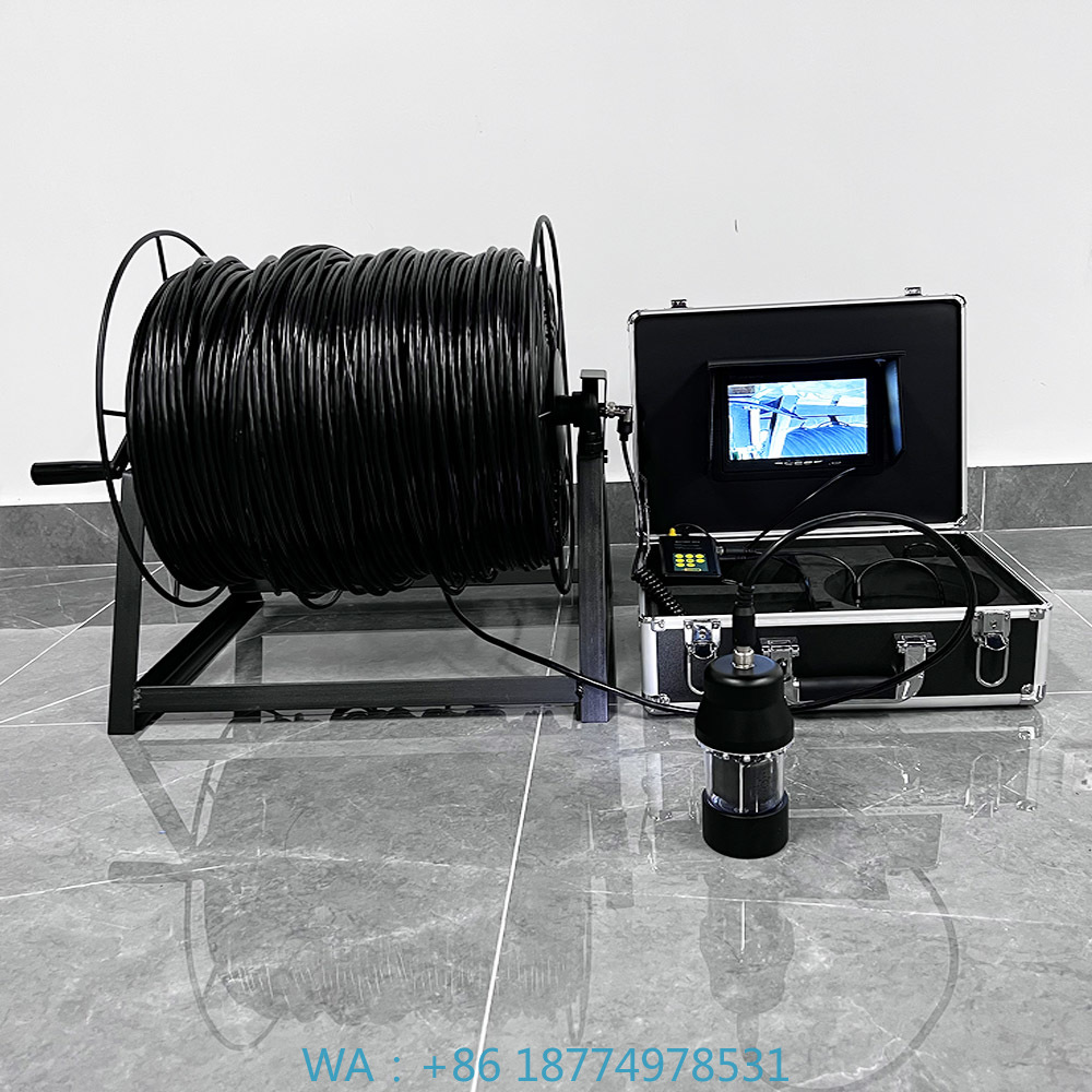 Fish Finder - 深度温度計付き360度回転パノラマビューDVRレコーダー7インチ200m水中釣り魚探
