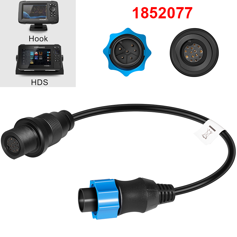 Fish Finder - MKR-DSC-10 1852077 DSC アダプターケーブル、ローランス 7 ピン魚群探知機用、ミンコタモーター内蔵デュアルスペクトルチャープトランスデューサー用
