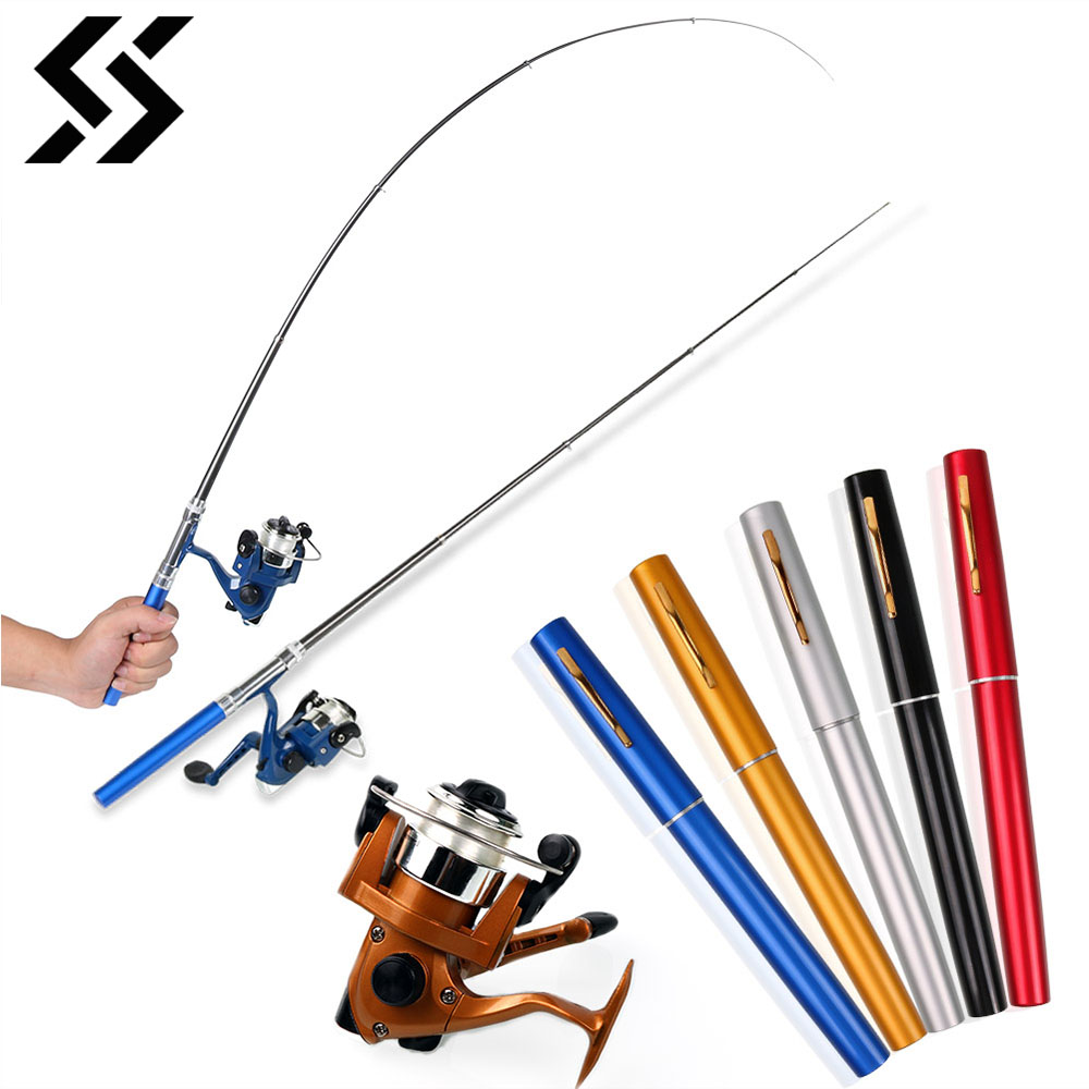 Penn Reel Fierce - Sougayilang-超軽量釣り竿リール,コンボ,ミニ伸縮ポケットペン,釣り竿とリール,5色,1.0m