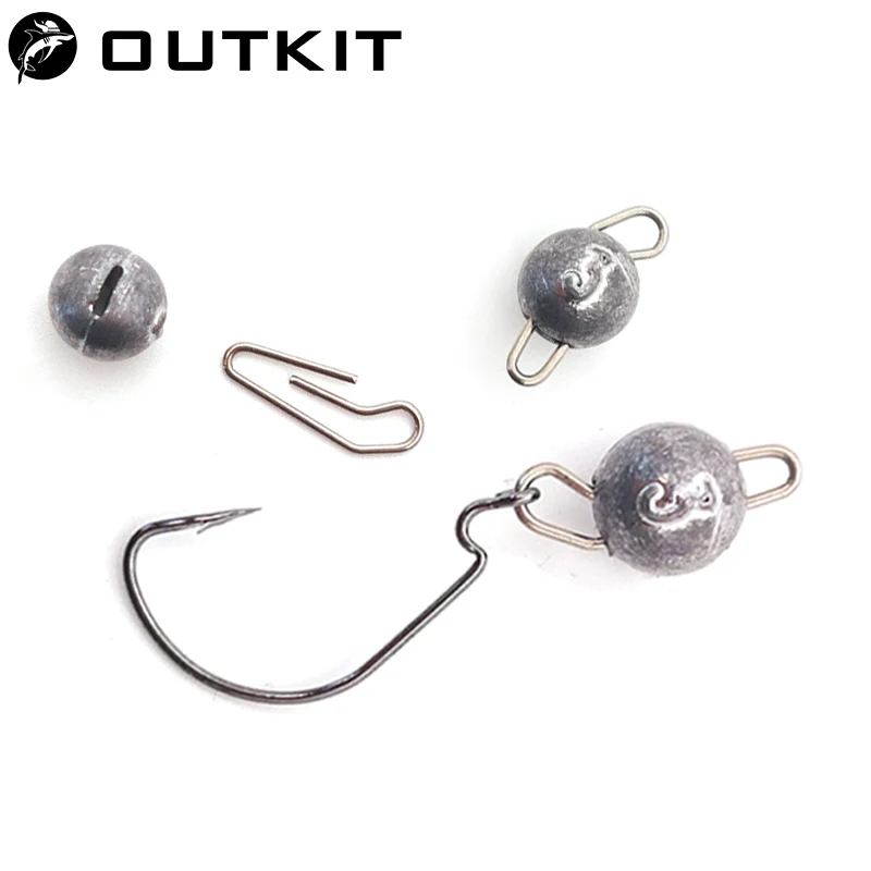 Fishing Equipment Lures - OUTKIT 10 ピース/ロットリードヘッドシンカーソフトルアーフック 3g5g7g10g チェブラーシカシンカーテキサス釣具アクセサリー