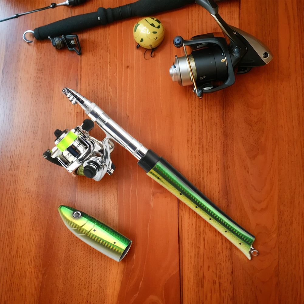 ポータブル魚型釣り竿リールコンボ伸縮式ミニポケットペン旅行釣 - Penn Reel Fierce のレビューと価格