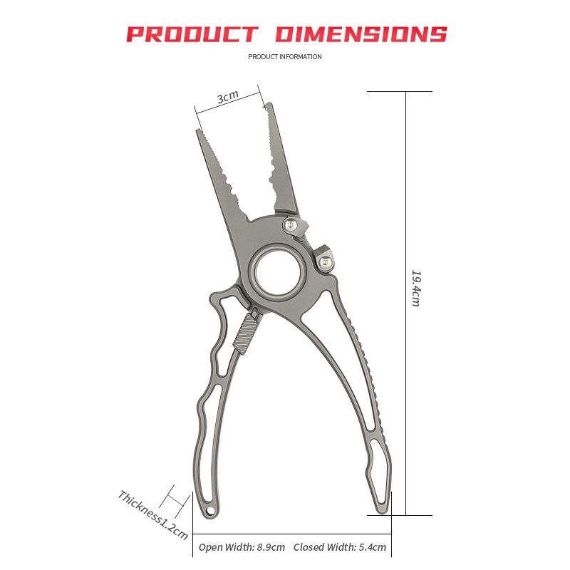 高品質チタン製フィッシングプライヤー、レーザーロゴ入りツール - Fishing Equipment Logos のレビューと価格